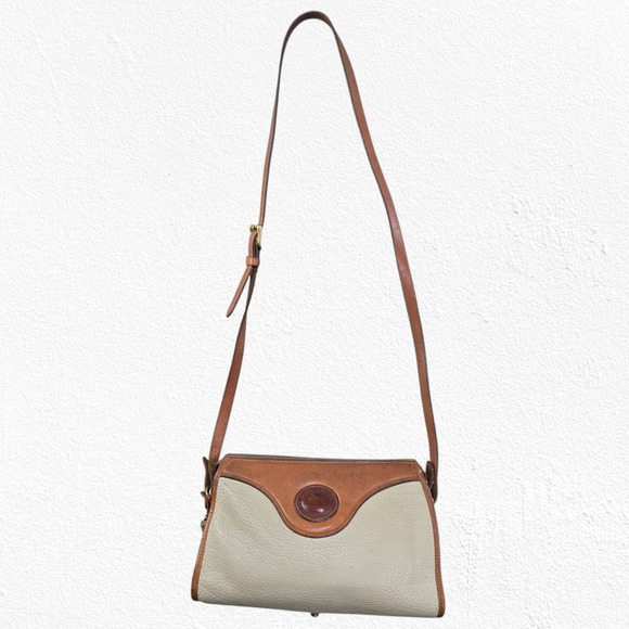 80s Vintage Dooney and Bourke Pebbled Leather USA Made All Weather Satchel Purse - Picture 3 of 16